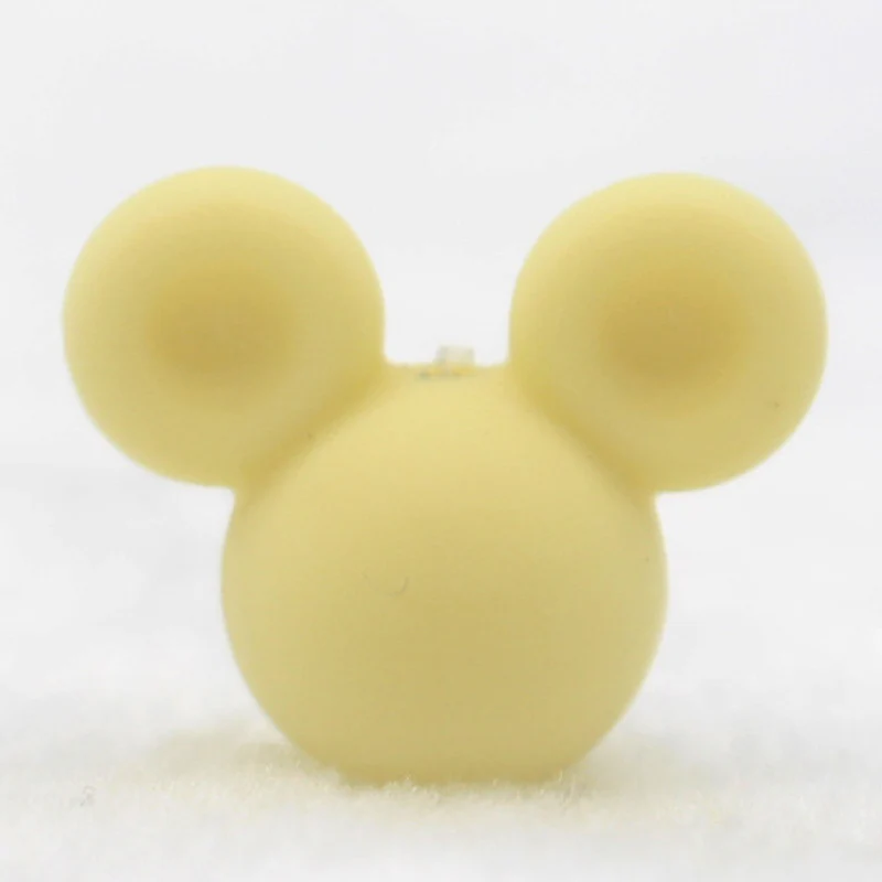 Yellow 3 шт./лот Детские Прорезыватели для зубов мультфильм силиконовые бусины для ожерелья BPA бесплатно Дети Забавный Прорезыватель зубов игрушки Аксессуары Уход DIY - Цвет: Yellow