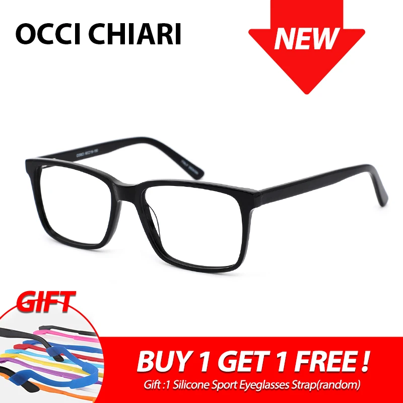 OCCI CHIARI негабаритных очки для мужчин анти синий луч Компьютер очки Оптическая оправа женщин рецепт ацетат очки