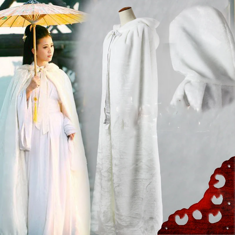 6 видов конструкций Зимний меховой плащ Древний китайский женский принцесса