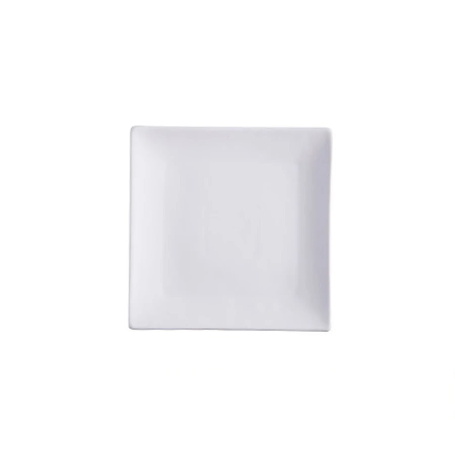 Белый MUZITY Ceramic Plate Dish Square White And Black Steak Plate Simple Design Dinner Set Porcelain Breakfast Plate - Цвет: Белый