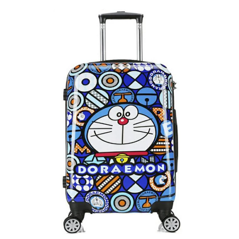 CALUDAN 1" 20" 2" дюймов жесткий корпус Doraemon дорожная сумка с колесиками дети чемодан на колесиках