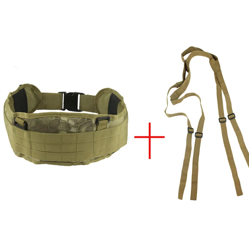 Наружное снаряжение военный страйкбол Регулируемый тактический мягкий поясной ремень Molle боевой армейский боевой пояс широкие пояса