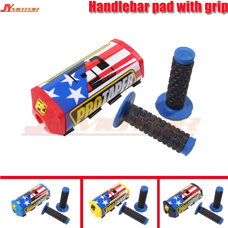 

Pro Taper 1-1/8" handlebar grips and handlebar Pad for MX Motorcycle Motocross Dirt Pit Bike Pitbike