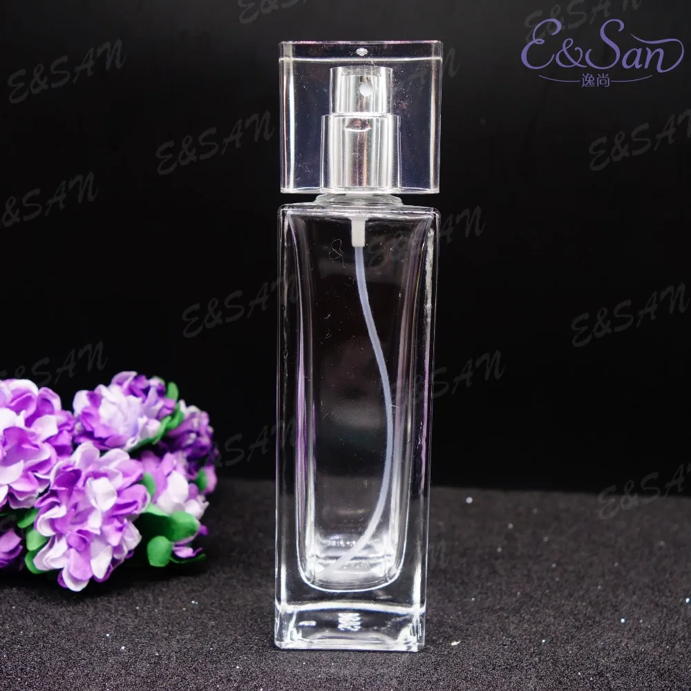 Заполняемая женская прозрачная плоская квадратная высококлассная стеклянная