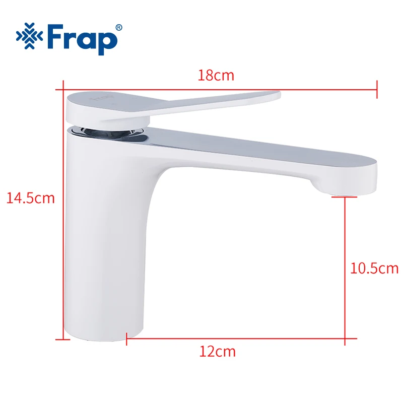 Новый смеситель для раковины FRAP современный белый хромированный латунный