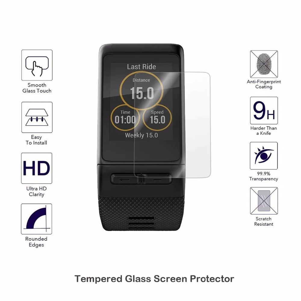 9H закаленное стекло ЖК-экран Защитная пленка для Garmin Vivoactive HR | Компьютеры и офис