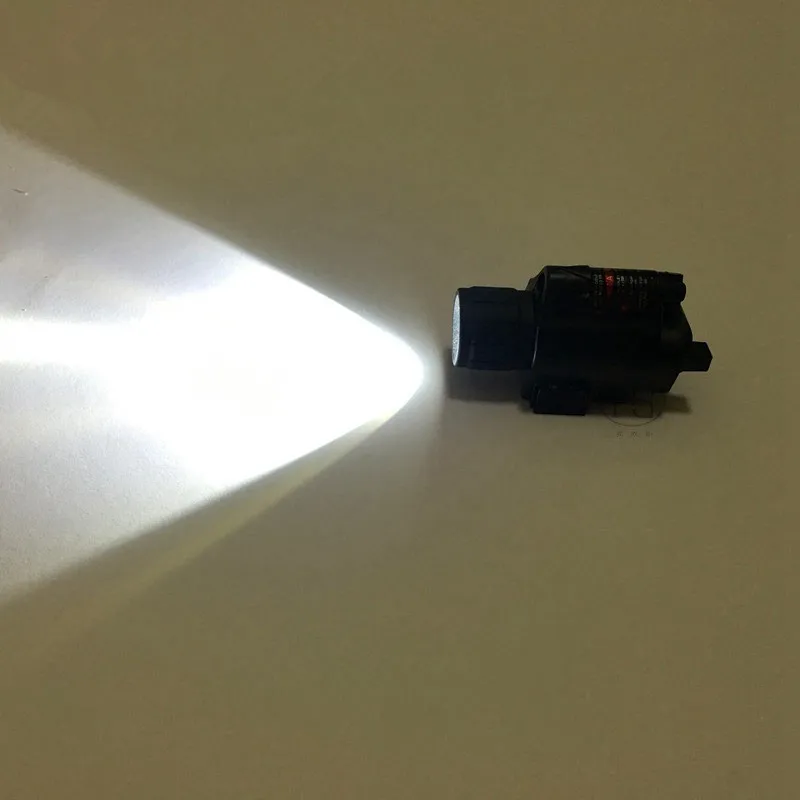 

200 Lumen Tactical Combo 2 In 1 Tactical LED Flashlight +Red Laser Sight Combo For 20MM Rail Pistol Mini Glock Pistol Gun Light