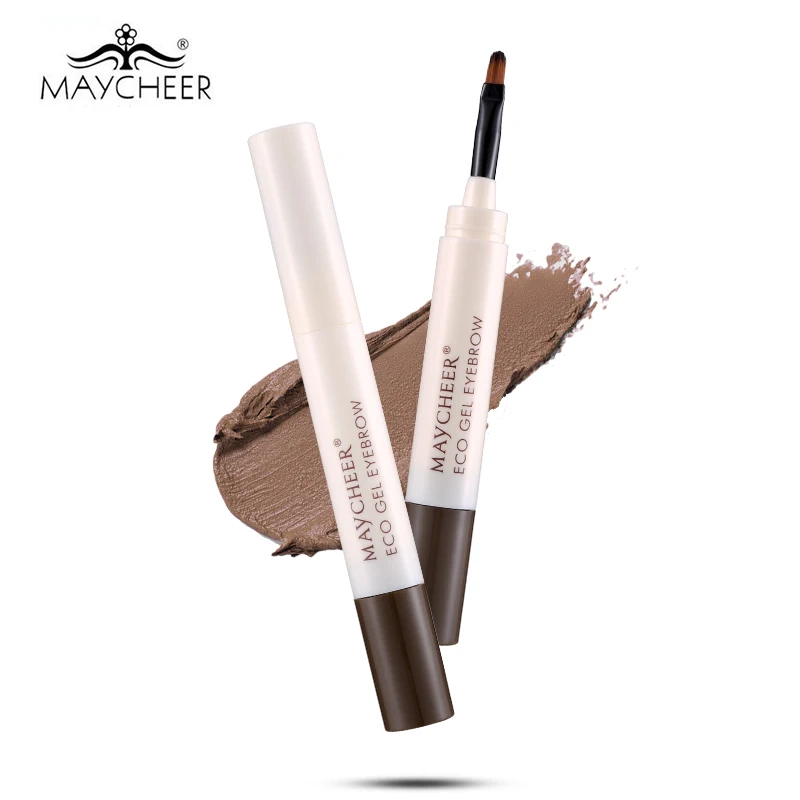 Натуральный гель для бровей MAYCHEER водостойкий крем карандаш с кисточками и
