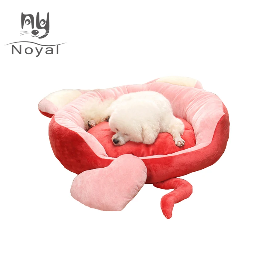 Собака кровать лук любовь теплый коврик для собак маленьких прекрасный кот Форма
