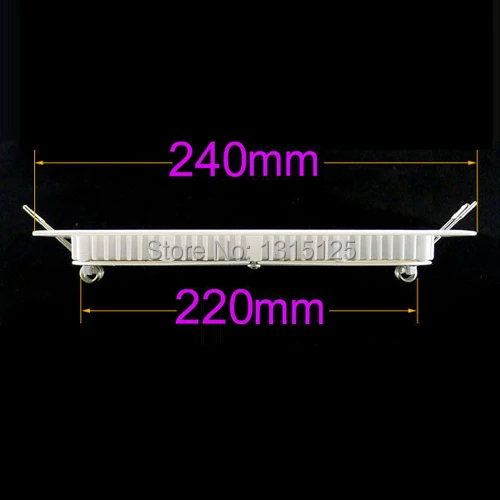 Светодиодный панельный светильник 20 Вт Квадратный светодиодный потолочный 1800