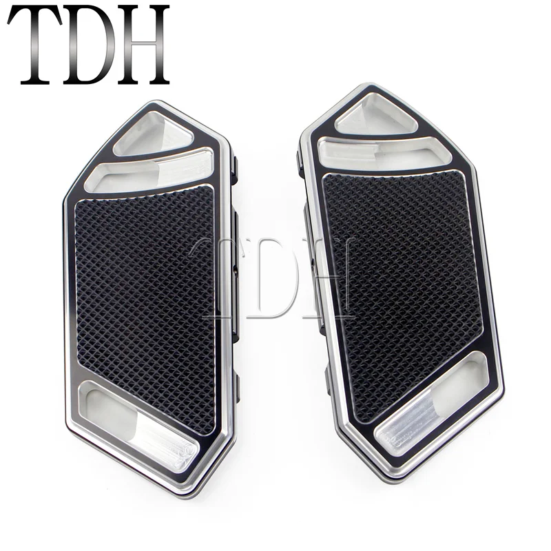 

1 Pair Black Motorcycles Billet Aluminum Passenger Foot Pegs Pedal Floorboard for Harley Softail Touring 1984-2015