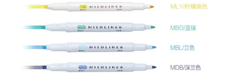 Zebra Mildliner двусторонний хайлайтер 15 цветов, тонкий/смелый мягкий и флуоресцентный | глубокий и Теплый | Холодный и изысканный набор цветов