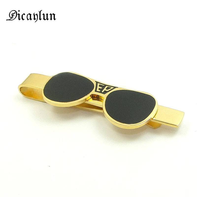 Новинка зажим для галстука DICAYLUN Elvis очки из нержавеющей стали булавка золотого
