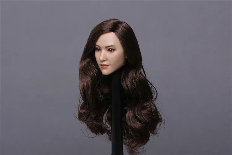 На заказ 1/6 азиатские красивые женские головы Sculpt Liu Yifei Кристалл Лю с длинными