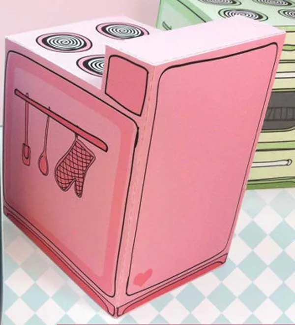 Ретро микроволновая печь коробка для одного капкейка печенье конфеты лечить с