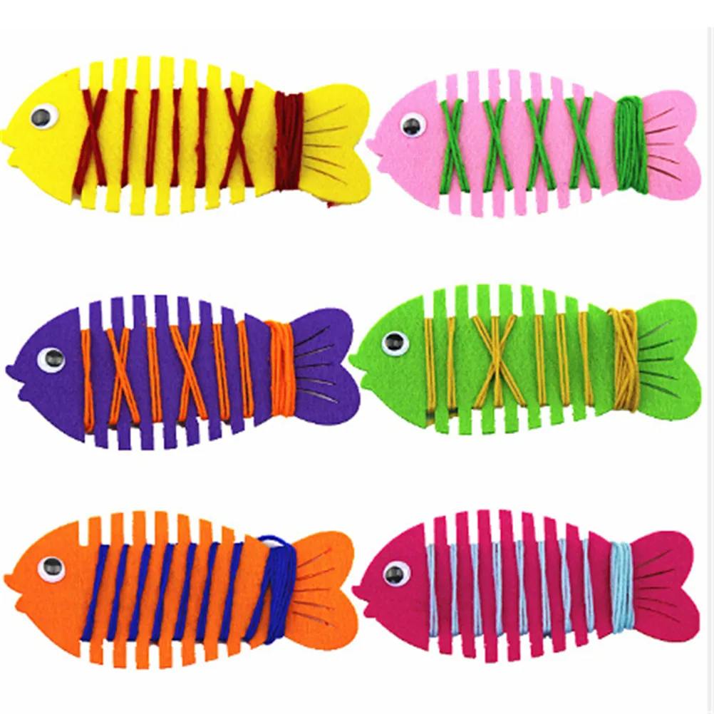 Детский сад обернутый Threading Wear Line Fish ручная Игра Головоломка Развивающие Игрушки