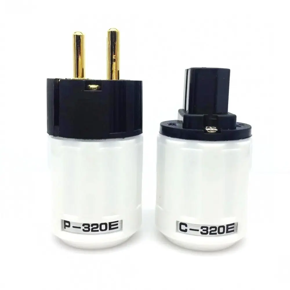 Gold plated EU Plug Oyaide HIFI P-320/C-320 Чистая медь ЕС/США Schuko AC Разъем питания Ver IEC разъем матихур пара - Цвет: Gold plated EU Plug