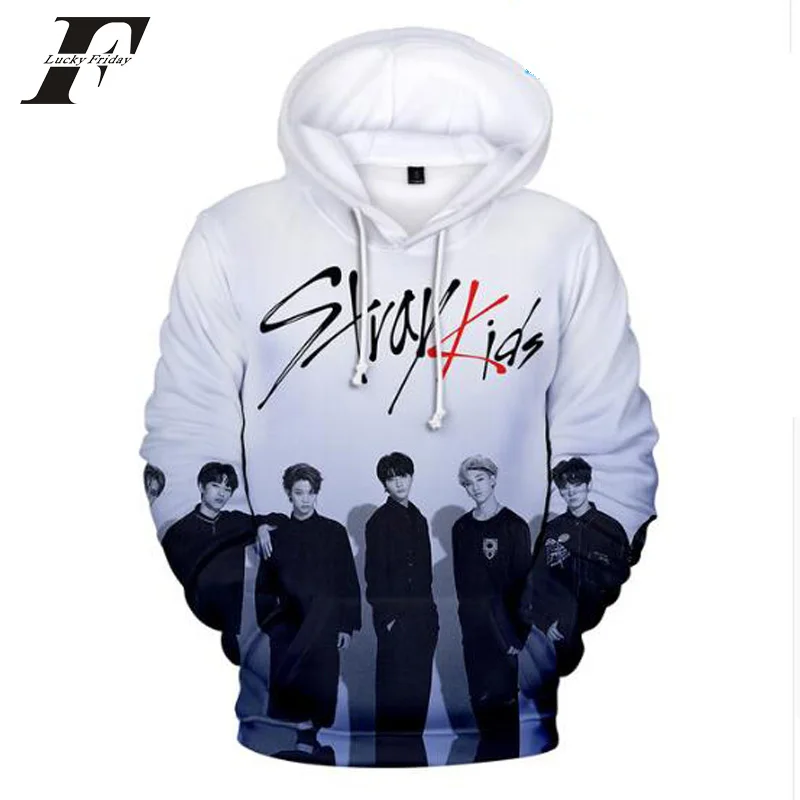 LUCKYFRIDAYF/ г. K-pop K-POP детские толстовки с капюшоном толстовка с капюшоном с 3D принтом MINHO JISUNG WOOJIN CHANGBIN FELIX Kpop Harajuku