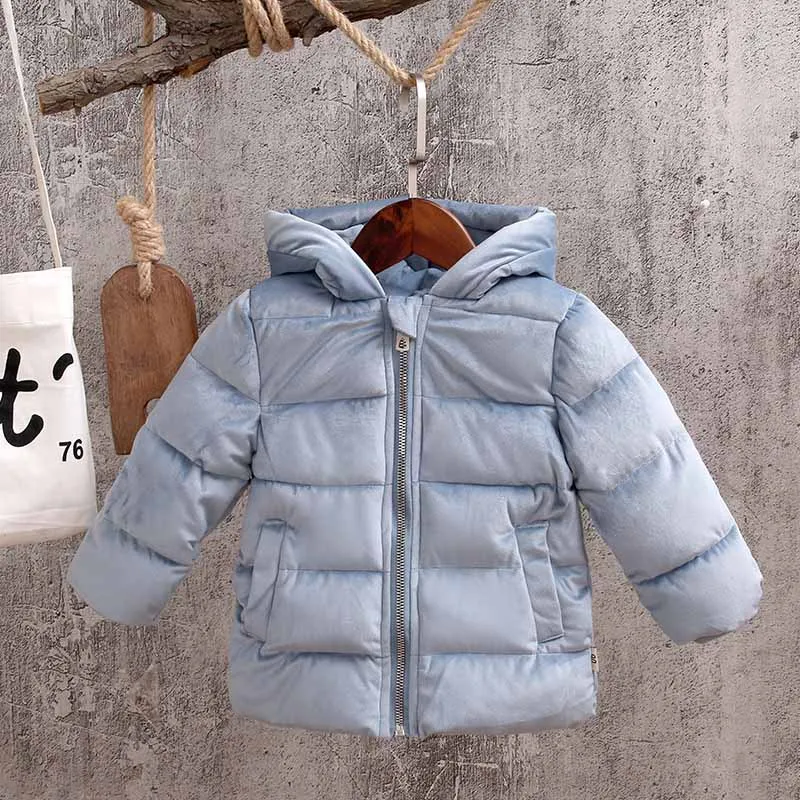 blue Зимнее пальто для девочек куртка с капюшоном в стиле casual теплая парка для детей пальто для мальчиков Костюмы Модная парка для мальчиков, куртка, верхняя одежда BC338 - Цвет: blue