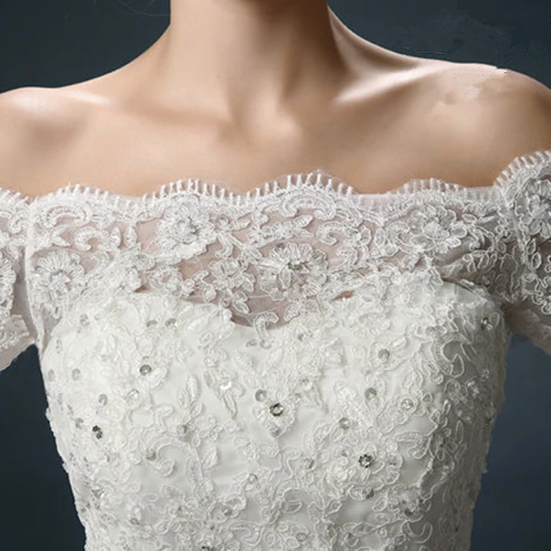 SIJANE Summer Sexy Slash Neck Mermaid Party Dresses Half Sleeve Lace Prom Gowns 20190716 | Свадьбы и торжества