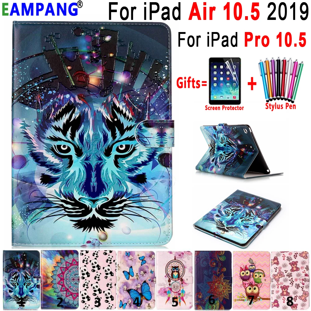Модный кожаный умный чехол с животными мягкий силиконовый для Apple iPad Air 10 5 2019 Pro A1701