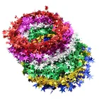 7,5 м 2022 Рождественская мишура-гирлянда, украшение в виде звезды, рождественская елка, лента из фольги, на день рождения, новый год, Рождественское украшение для дома