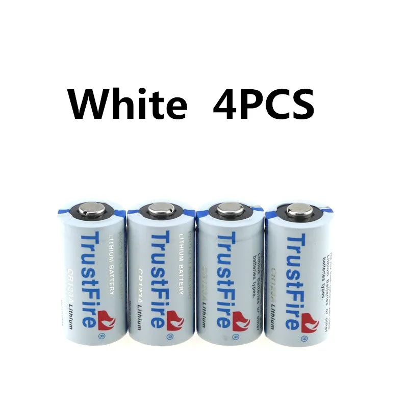 White 4PCS 3V CR123A батарея CR123 CR 123A батареи 16340 литий-ионная батарея основная литиевая батарея для камеры/видеоигры плеер - Цвет: White 4PCS