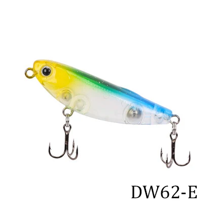 DW62 E TSURINOYA DW62 5,0 см/5 г мини Topwater приманка для рыбалки Карандаш Твердые Приманки рыболовные приманки маленькие карандашные приманки - Цвет: DW62 E
