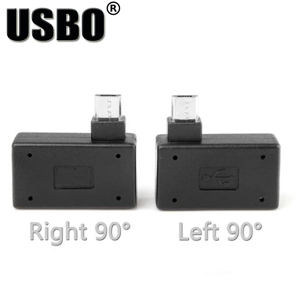 Черный локоть 90 градусов Micro USB внешний u диск мышь OTG адаптер штекер к 2 0 гнездовой