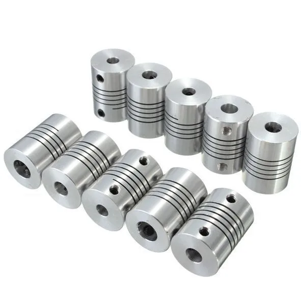 Алюминий 6,35*6,35 мм CNC шаговый двигатель Гибкие Муфты; для валов муфта, наружный диаметр = 19 мм