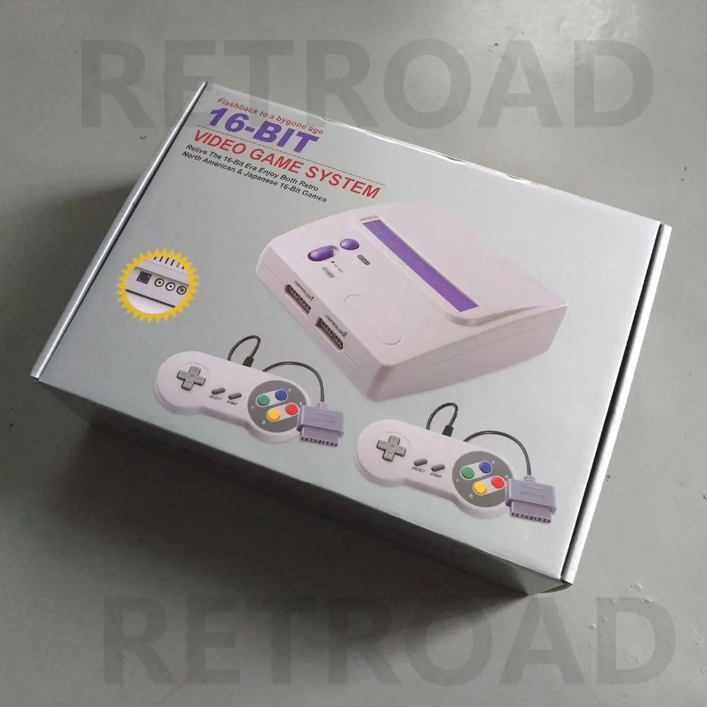 16 битная развлекательная система ТВ/видеоигра консоль (два контроллера) играть