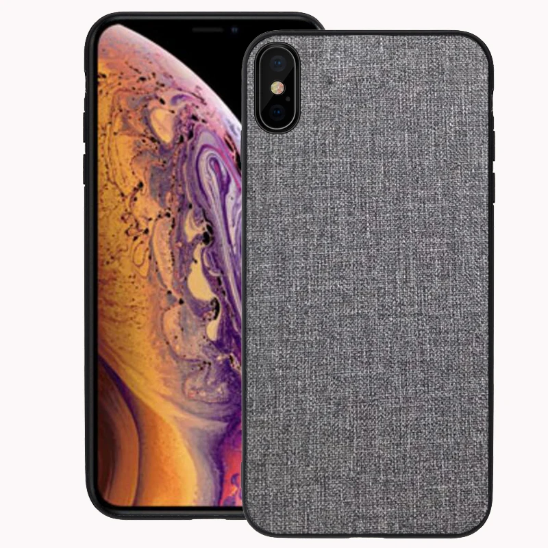 Чехол NTSPACE из искусственной кожи и ткани для iPhone X XS Max XR противоударный деловой