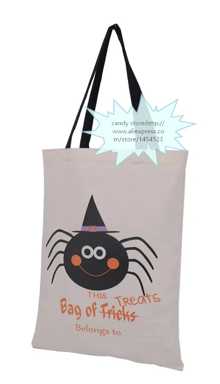 500pcs Fedex 2016 New Halloween Tote Bags with Black Handle 6 color Pumpkin Christmas Shopping Festival Gifts Bag for Women | Дом и сад