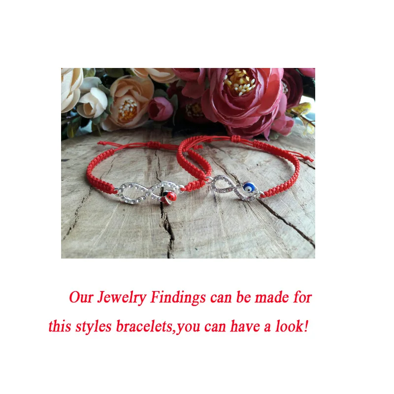 Посеребренные соединители JAKONGO с кристаллами Love Infinity для изготовления ювелирных