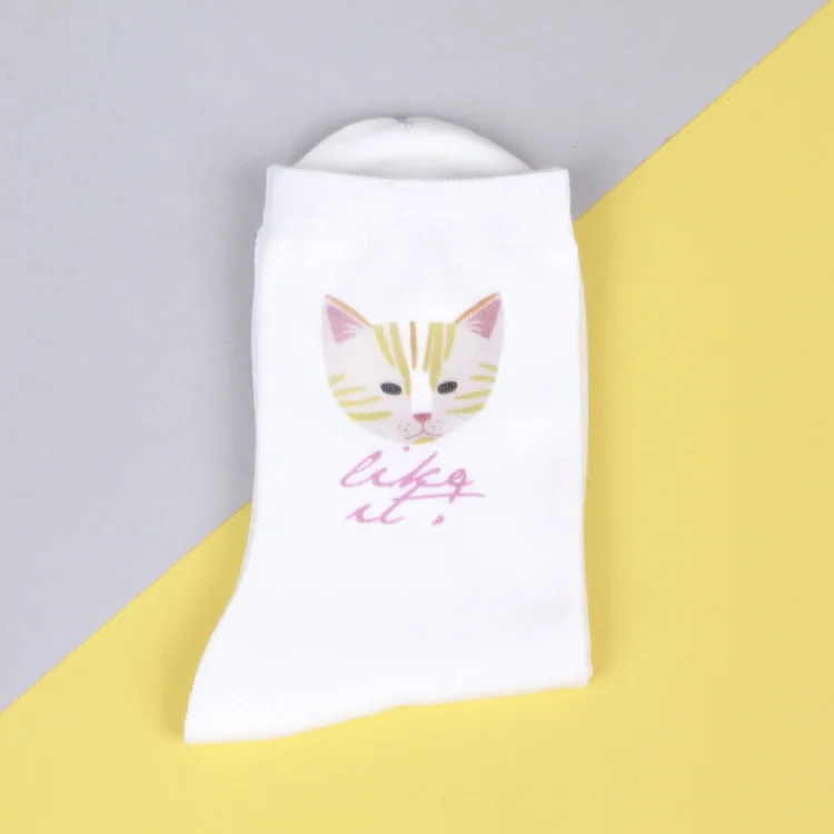 Home Cat Хлопковые носки для взрослых, короткие носки с собачкой, бульдогом, пятнистой собакой, щенком, смайликом, колом, Foxhound, домашним котом, биглем, питомцем, котенком, щенком - Цвет: Home Cat