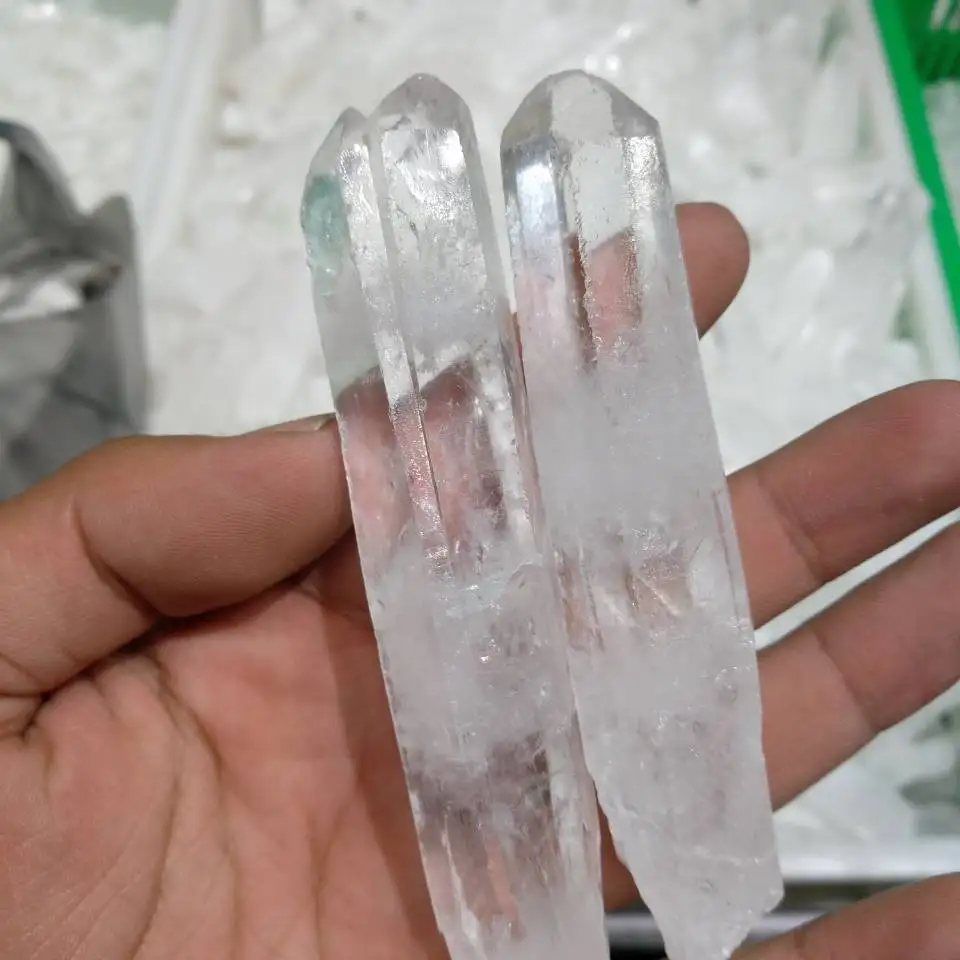 2 шт. натуральные кварцевые кристаллические точки из семян лемуриана|Камни| |