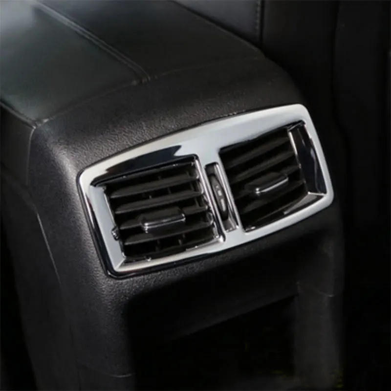 

Car Styling ABS Chrome Interior Armrest Box Rear Air Vent Outlet Cover Trim Stickers for Peugeot 3008 2013 2014 2015 Accessories