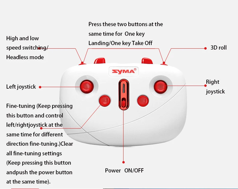 SYMA X20 4-канальный мини БПЛА дистанционного управления интеллигентая(ый) высота 3D падения с гиперболические пульт дистанционного управления