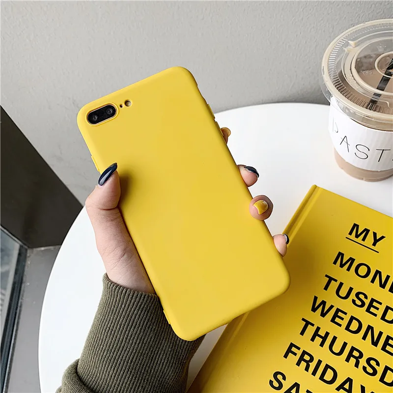 Цвет: желтый Чехол для Vivo V11 Pro Y81 Y81i Y81S Y85 V9 Y71i Y53 чехол мягкий Карамельный цвет простой, матовый много Цвета чехол сумка для мобильного телефона Coque - Цвет: Цвет: желтый