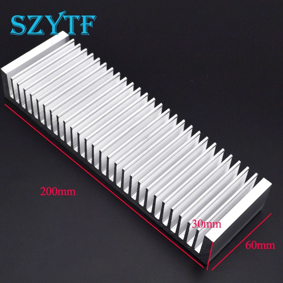 1pcs Heat sink 200*60*30MM (silver) high-quality aluminum heat sink and other special thicker amplifier
