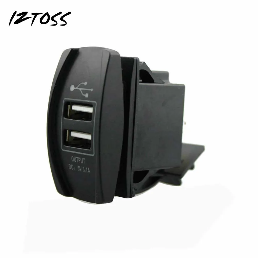 IZTOSS авто для Jeep Лодка Dual USB Зарядное устройство разъем LED Зажигалка 12 24 В 3.1a|lighter
