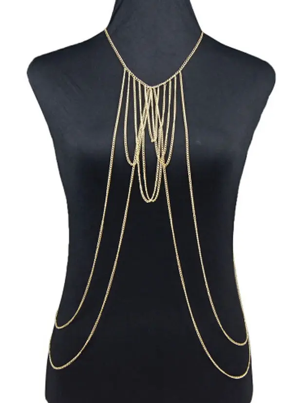 Женское бикини в стиле панк длинное ювелирное изделие с кисточками цепочка для