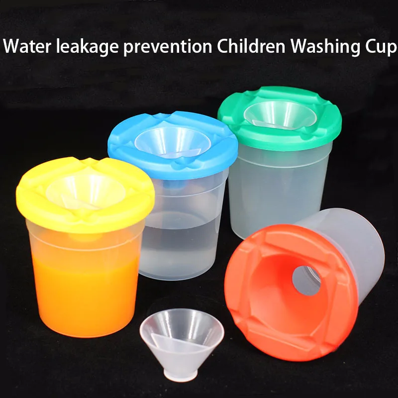 Предотвращение утечки воды DIY Дети Стиральная чашка письма кисти чашки краски ing ручной работы аксессуары Случайная