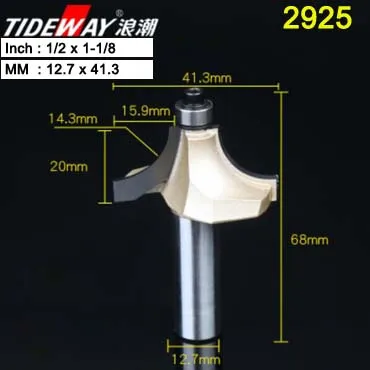 Tideway 1 шт. 1/" хвостовик Бисероплетение фрезы для дерева вольфрам карбид Бисероплетение бит двойная фреза для отделки кромки бит Деревообрабатывающие инструменты