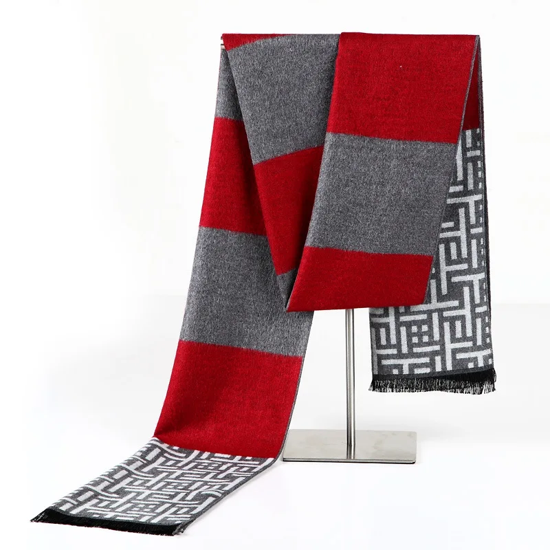 2018 Зимний новый шарф имитация кашемира хлопок модный теплый мужской клетчатый с