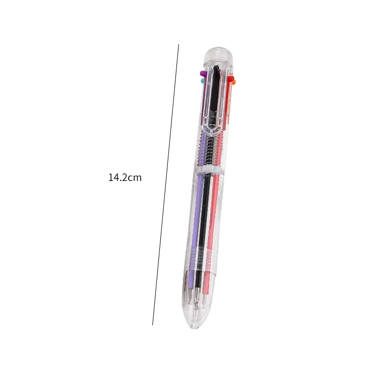 

50pcs/set Creative 6 Color In 1 Ballpoint Pen Cute Student Stationery Multi-color Pen In Oil Pen Color Pen Factory Direct Sales
