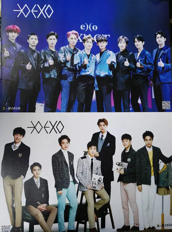 8 шт./компл. различные дизайны А3 плакаты Корейская известная звезда KPOP группа EXO