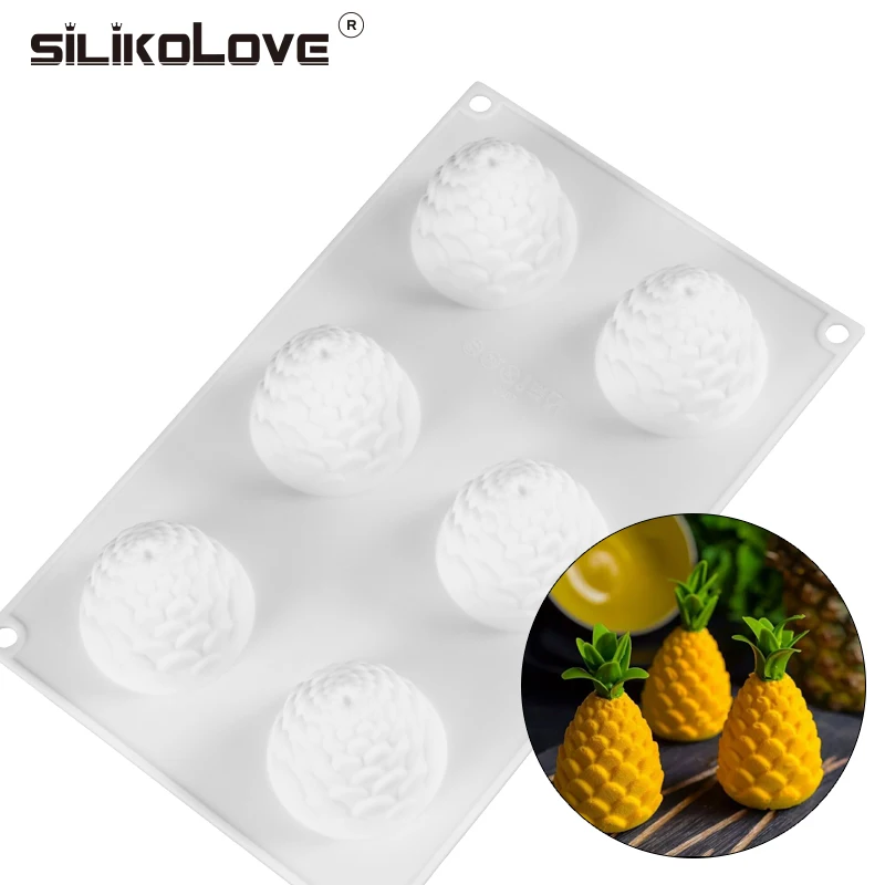 Силиконовые формы SILIKOLOVE в виде ананасов и сосновых конусов инструмент для