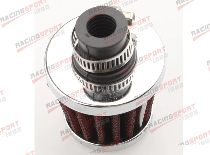 

12mm 1/2" Mini Air Intake Crankcase Breather Filter Valve Cover Catch Tank 10007
