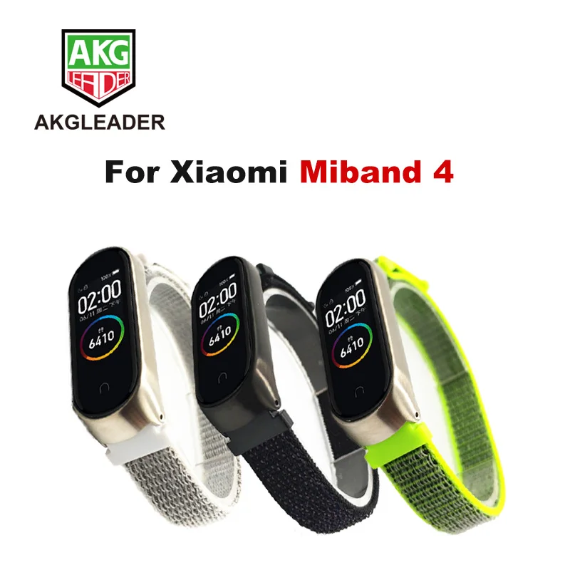 AKGLEADER For Xiaomi Mi Band 4 Nylon Bracelet Wrist Strap Sport Watch XIAOMI MI 3 2 Smart Watchband | Наручные часы